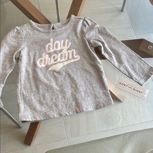 Janie and Jack Light Gray 'Day Dream' Long Sleeve Tee